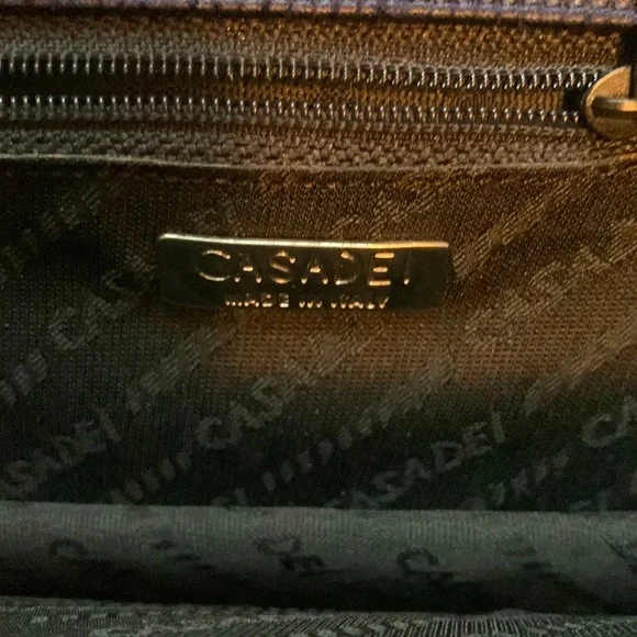 CASADEI Python Skin Blue Bag - Picture 3 of 5